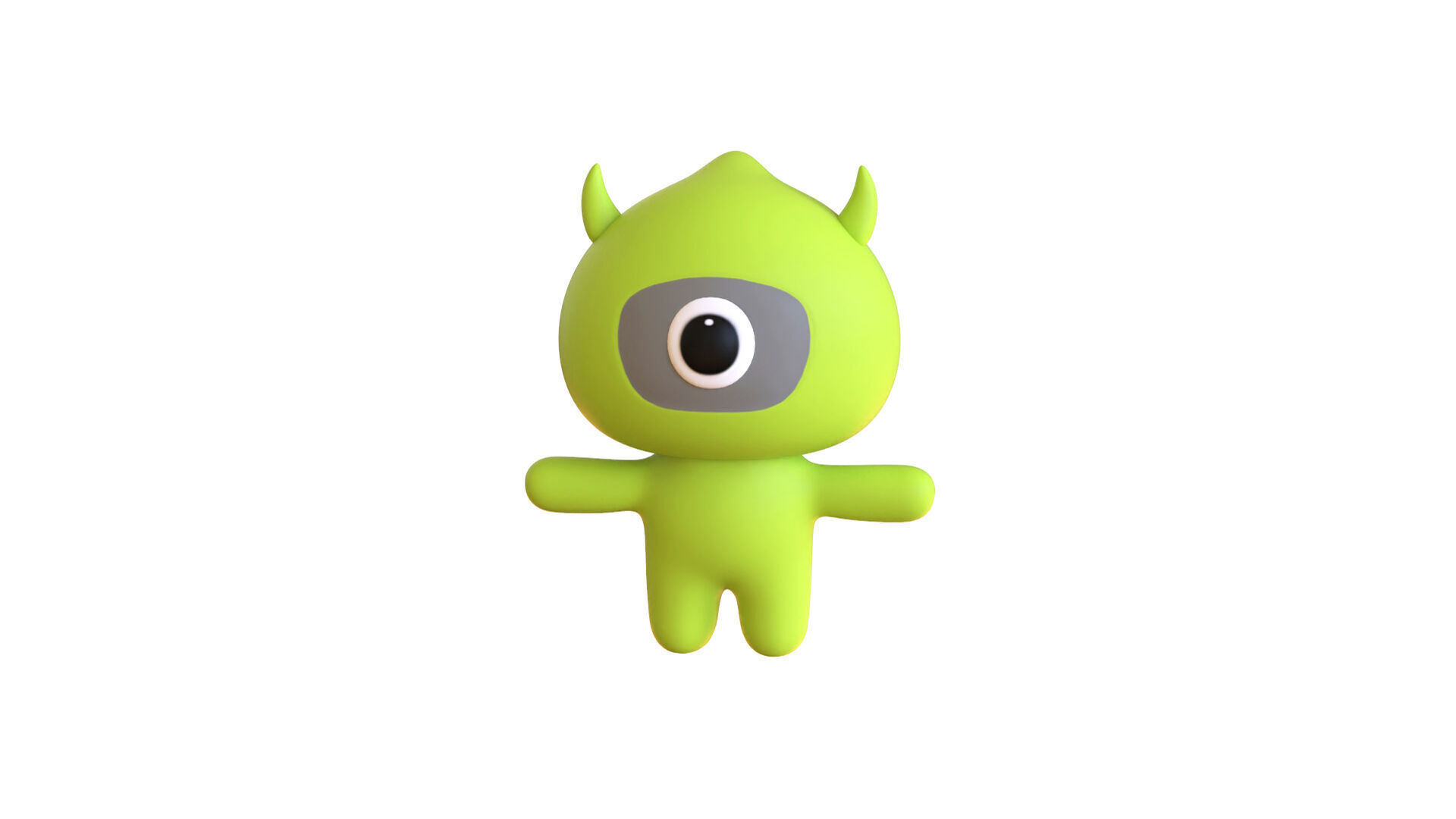 Low-Poly Character0012 Monster Mascot Animated Low-poly 3D model_21