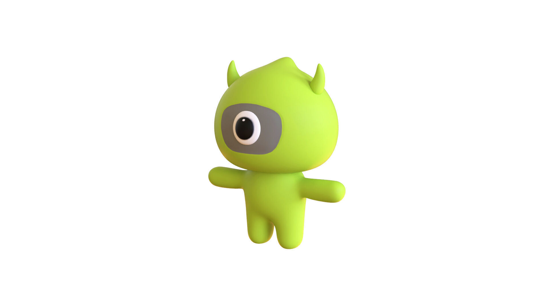 Low-Poly Character0012 Monster Mascot Animated Low-poly 3D model_5