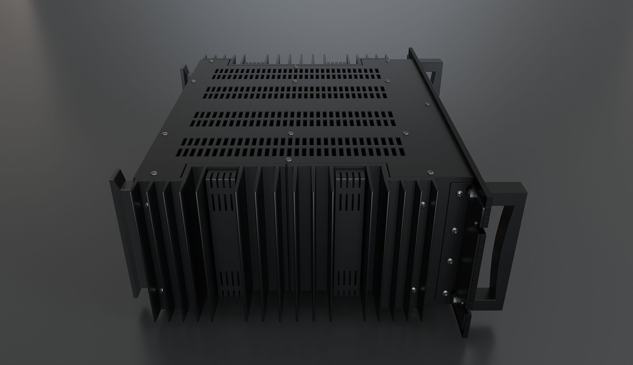 Japanese Vintage Pro Amplifier 3D model_4