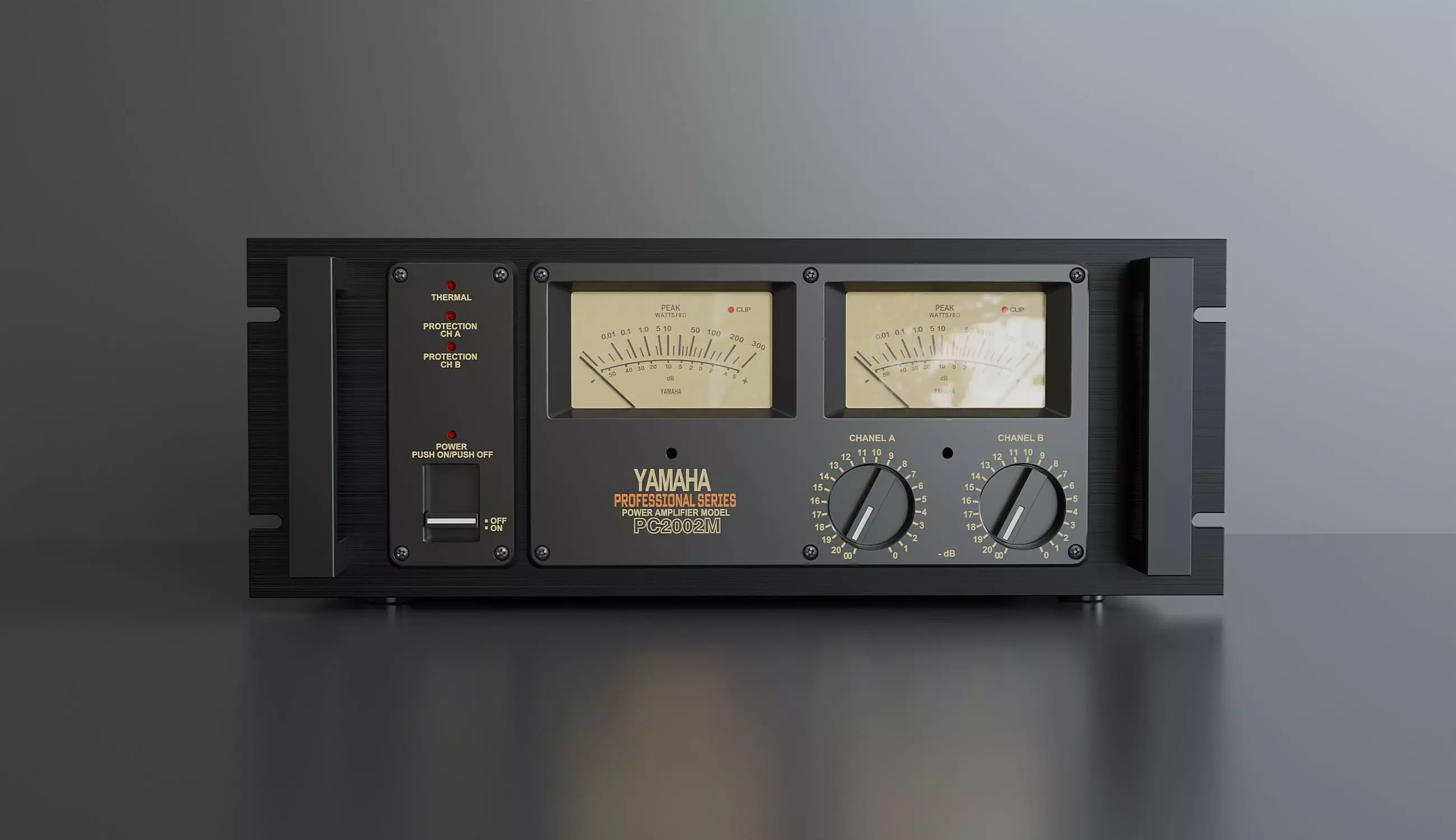 Japanese Vintage Pro Amplifier 3D model_0