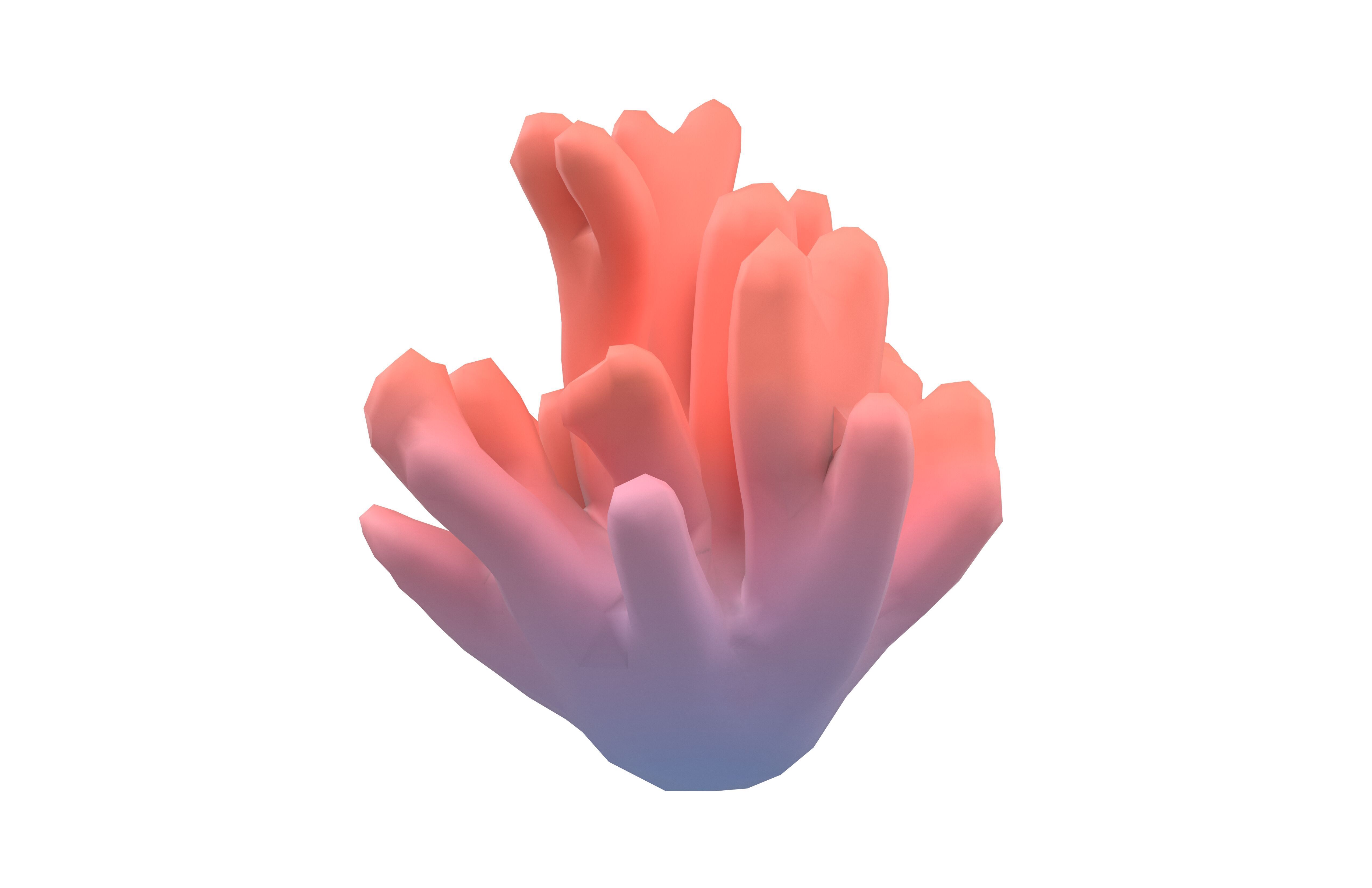 Cartoon Coral v2 001 Low-poly 3D model_3