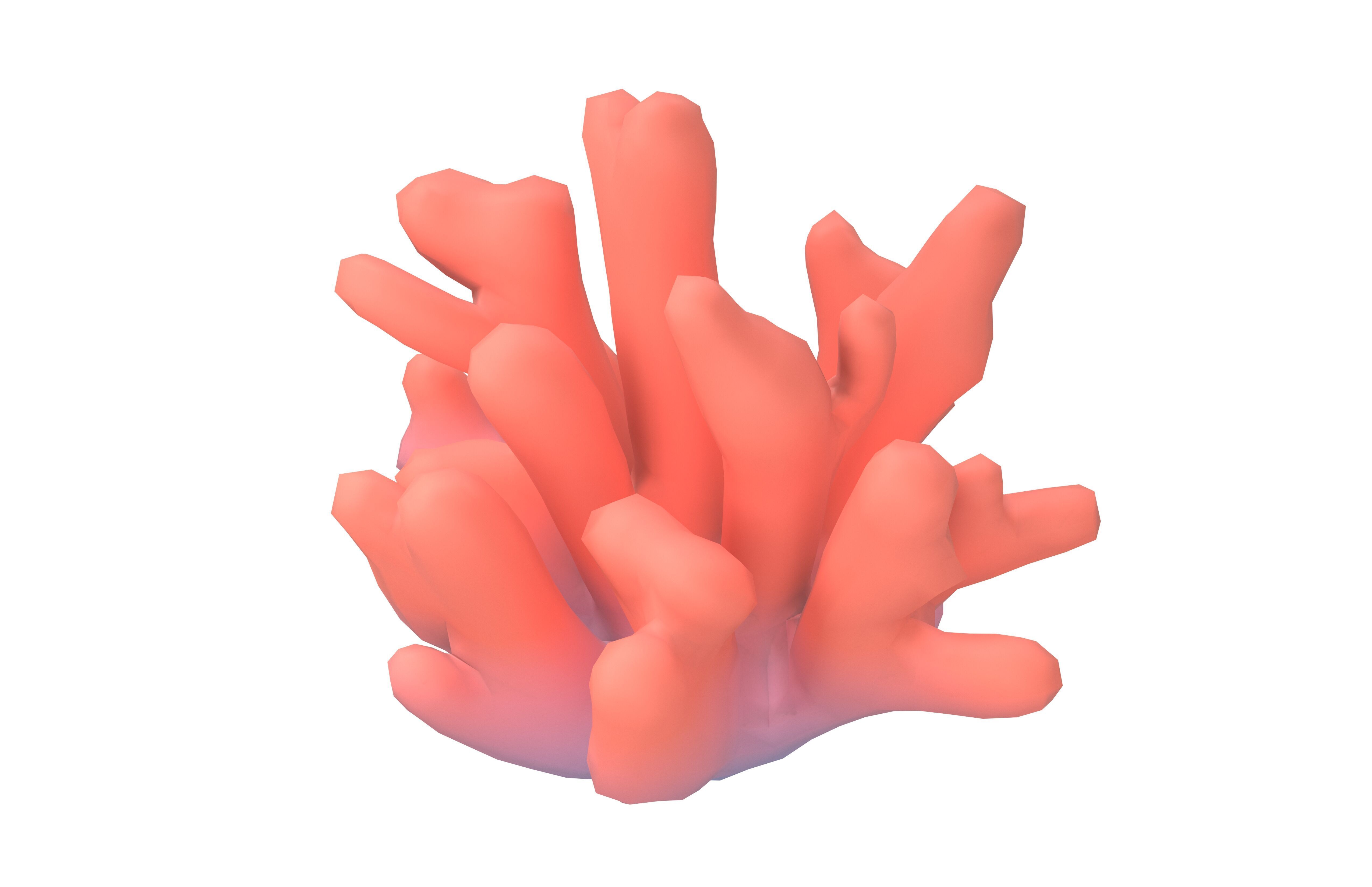 Cartoon Coral v2 001 Low-poly 3D model_2