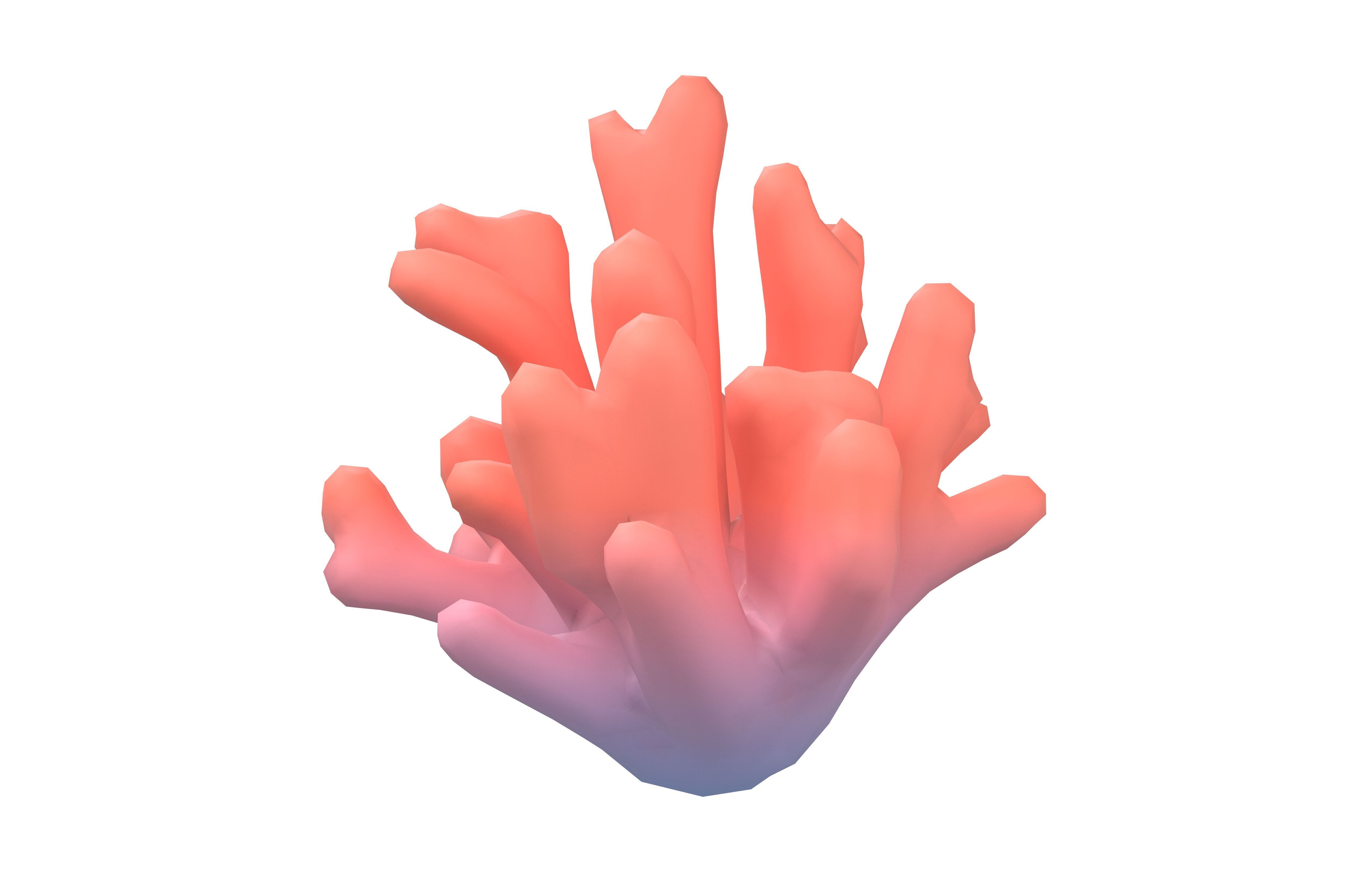 Cartoon Coral v2 001 Low-poly 3D model_1