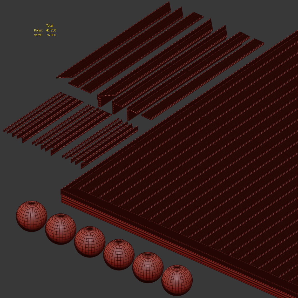 Decking board with corners 3D model_6