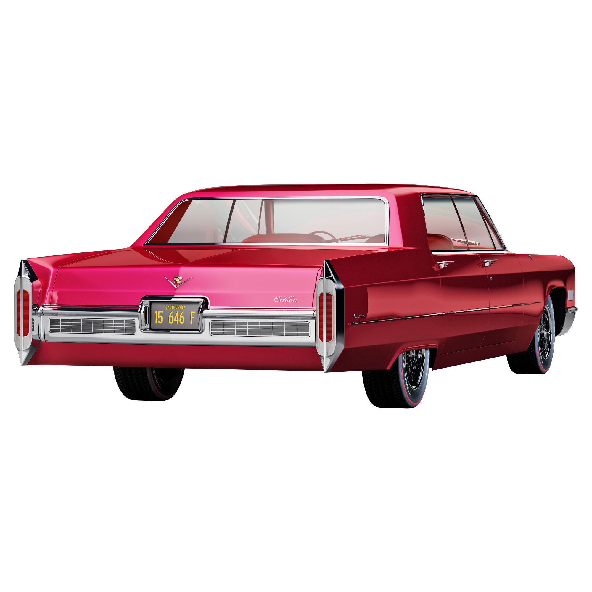 Cadillac sedan de ville 1966 3D model_5