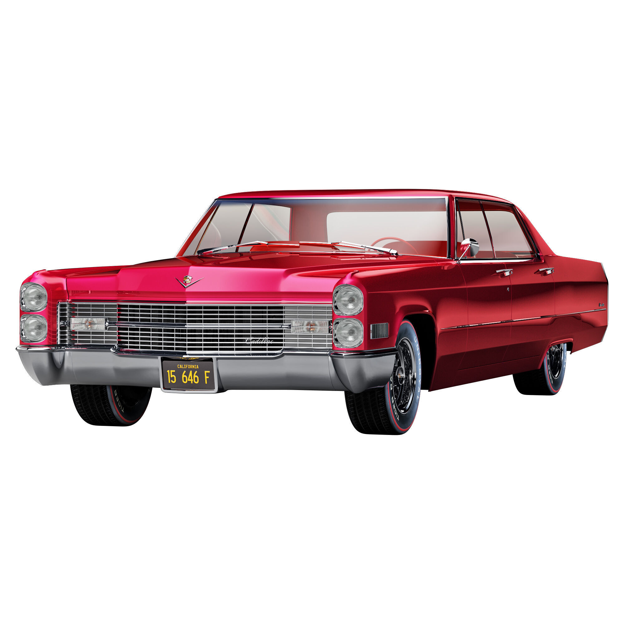 Cadillac sedan de ville 1966 3D model_4