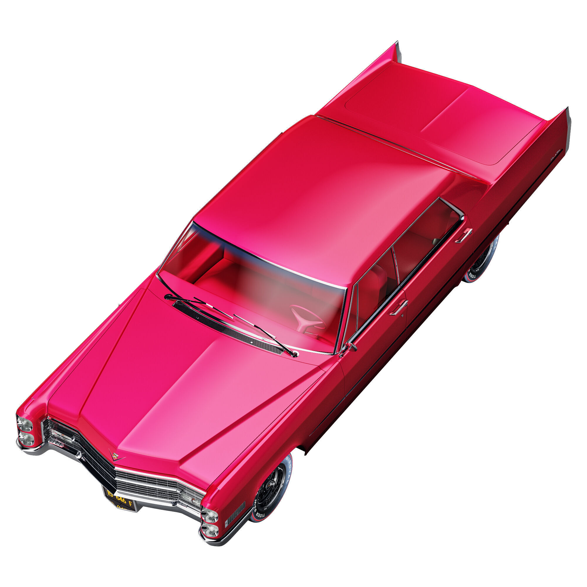 Cadillac sedan de ville 1966 3D model_6