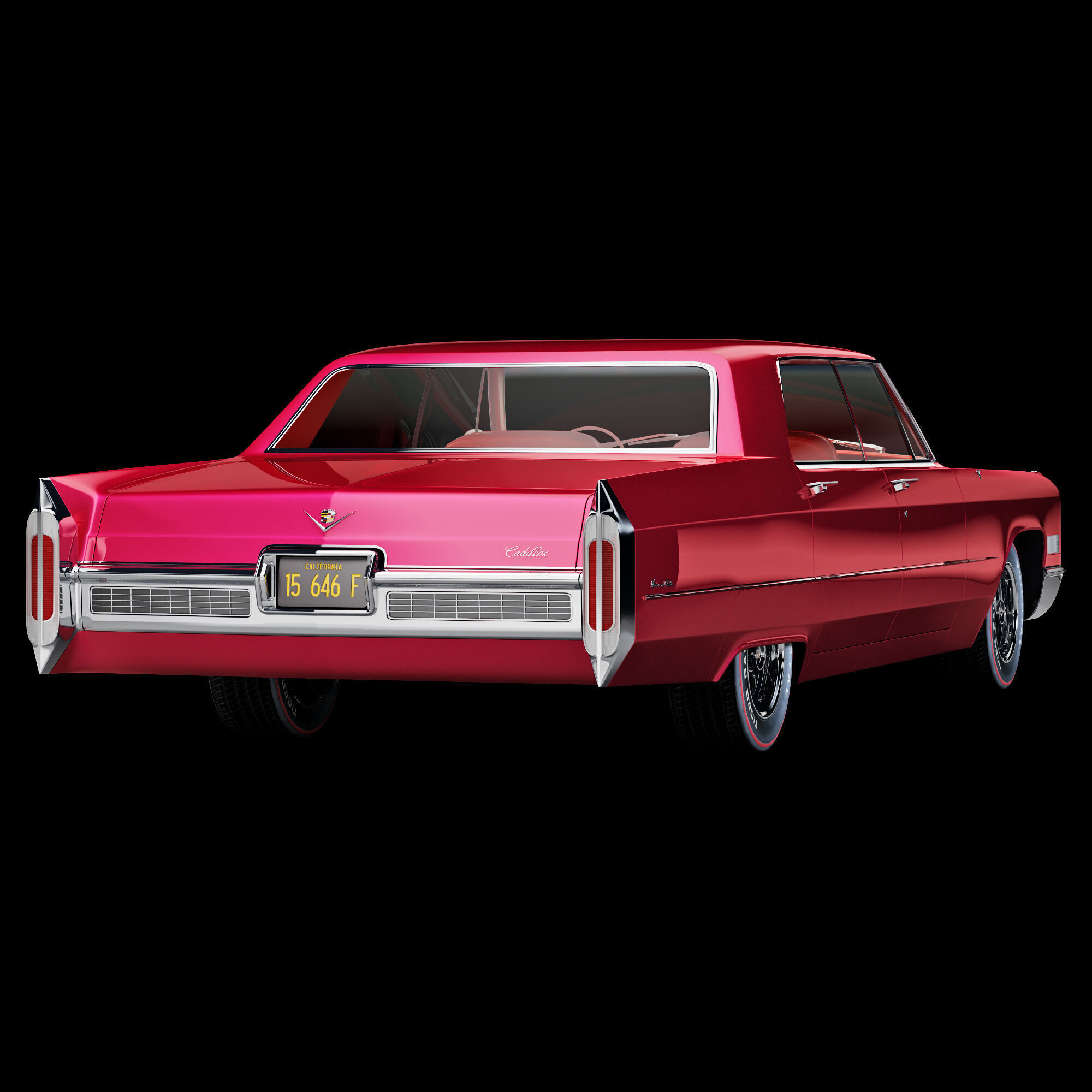 Cadillac sedan de ville 1966 3D model_18