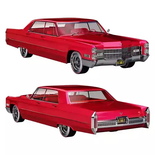 Cadillac sedan de ville 1966 3D model