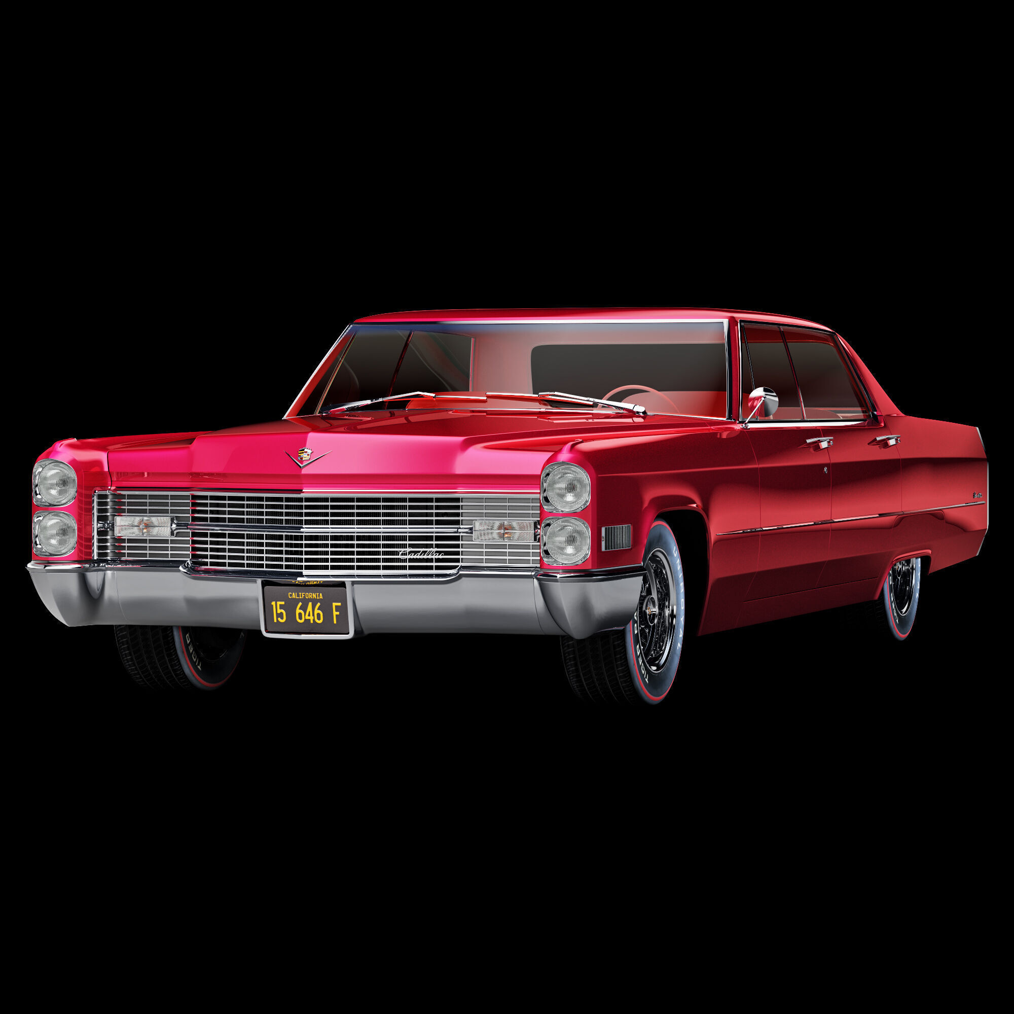 Cadillac sedan de ville 1966 3D model_17