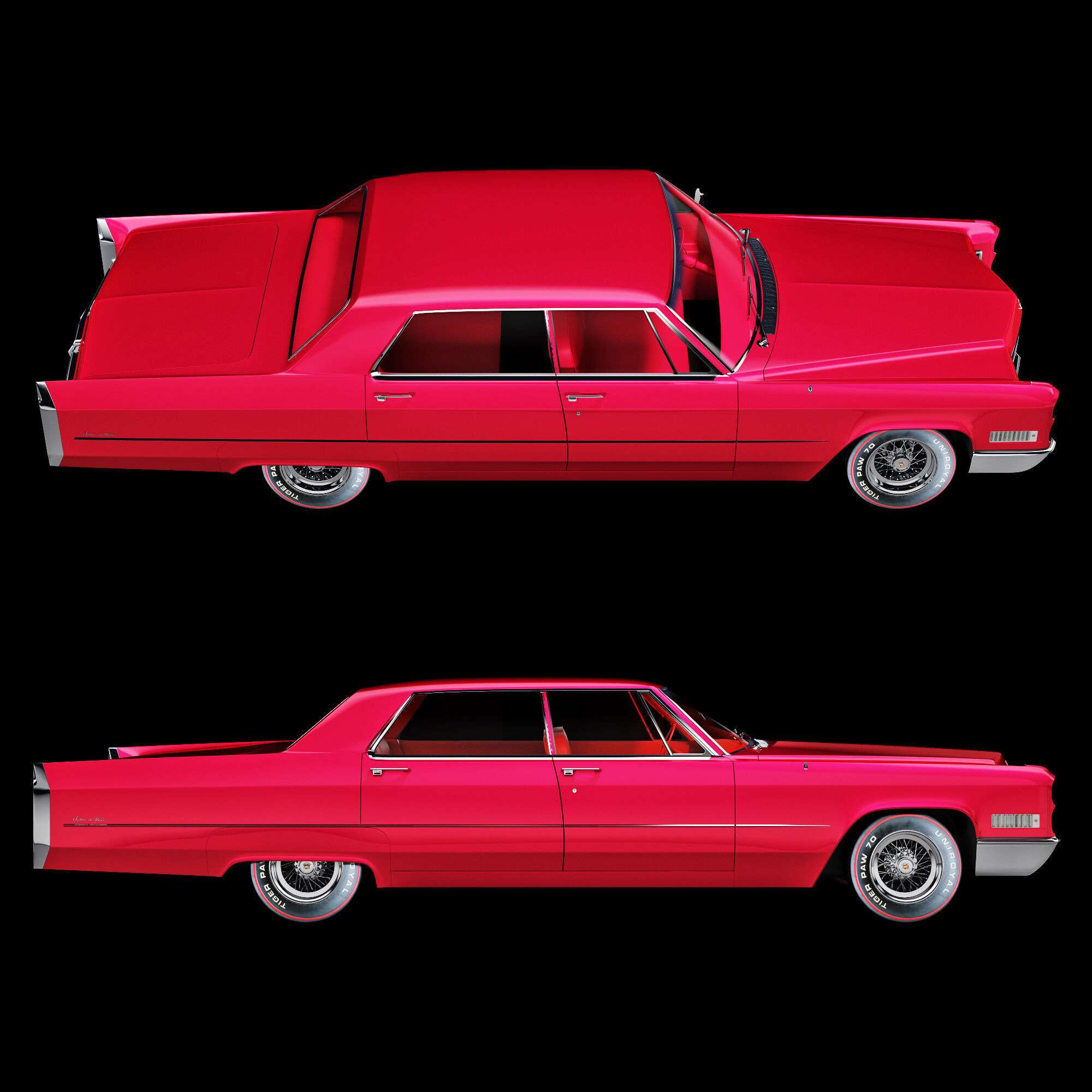 Cadillac sedan de ville 1966 3D model_14