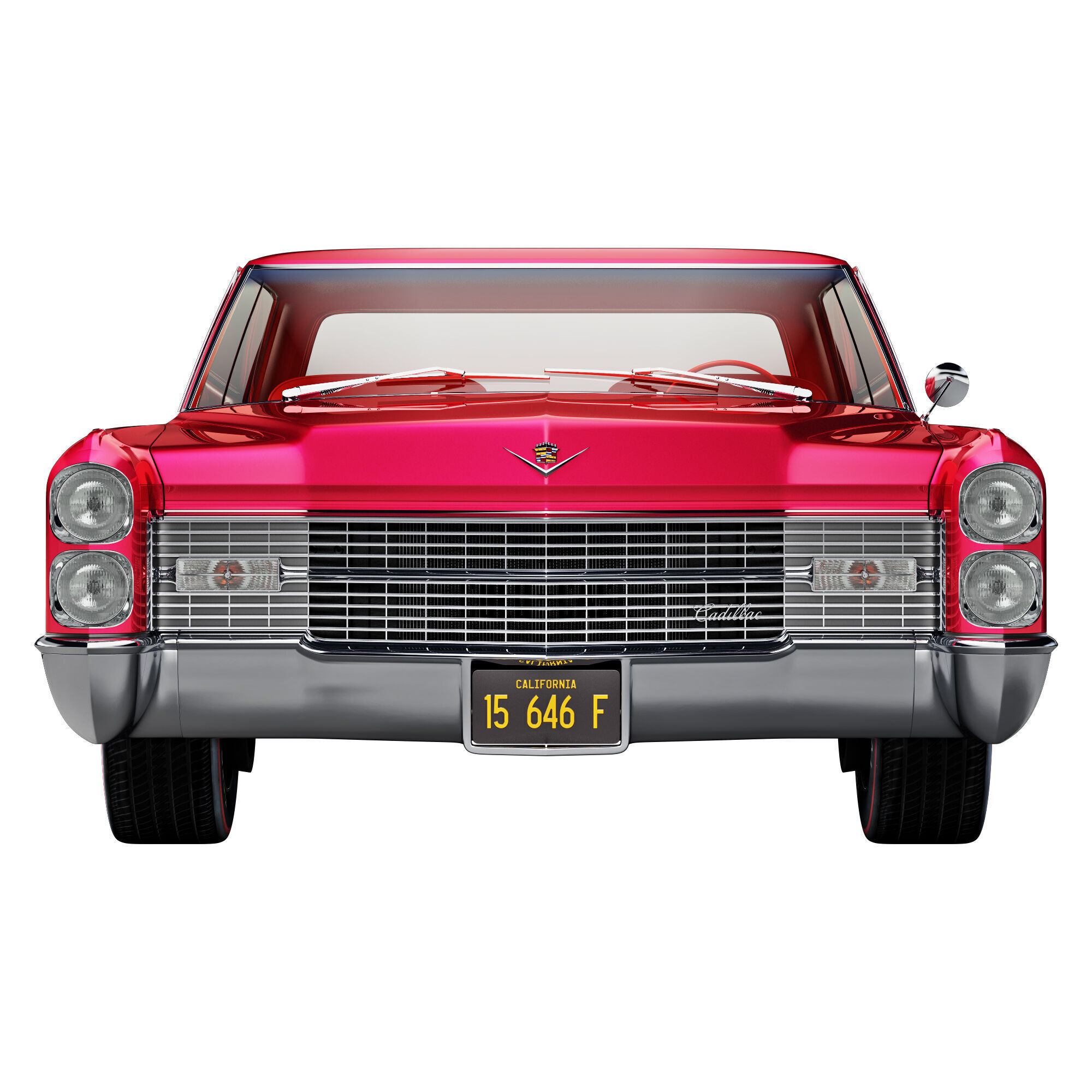 Cadillac sedan de ville 1966 3D model_2