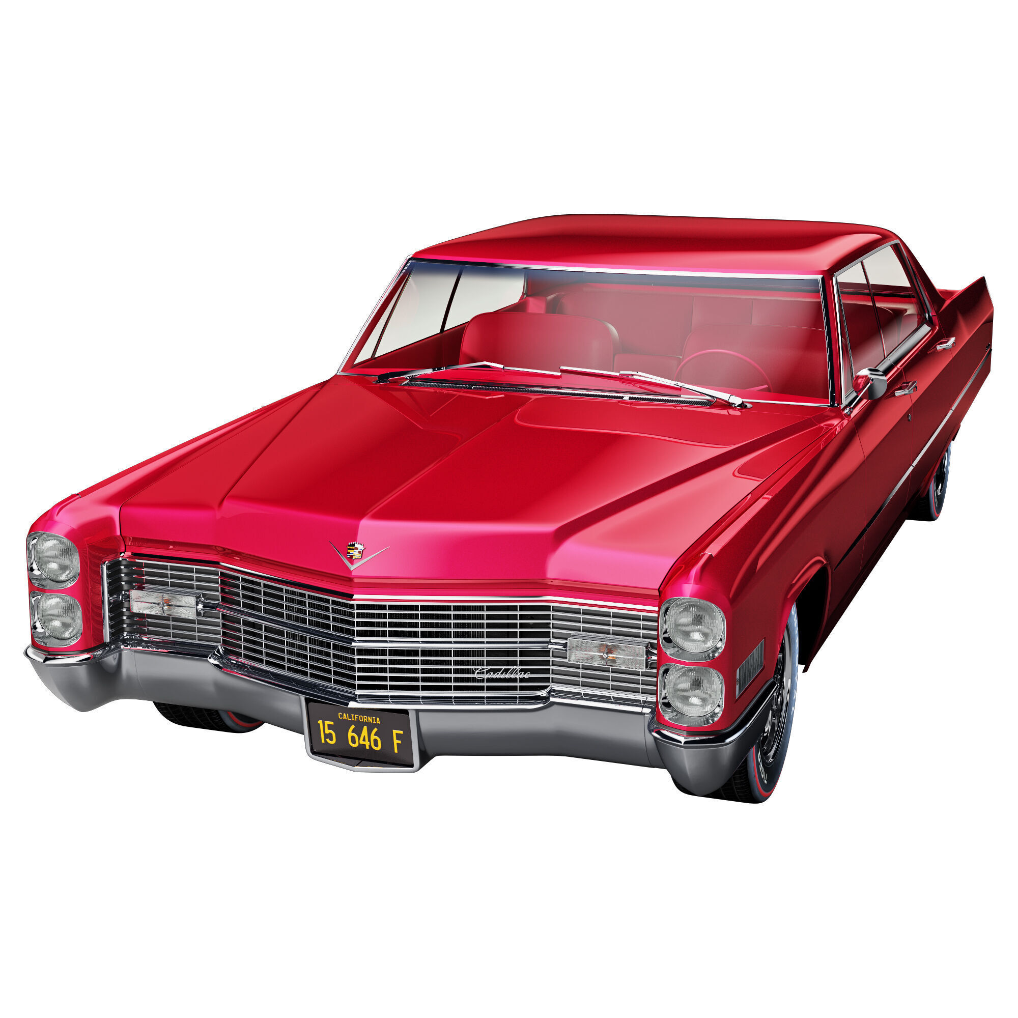 Cadillac sedan de ville 1966 3D model_9