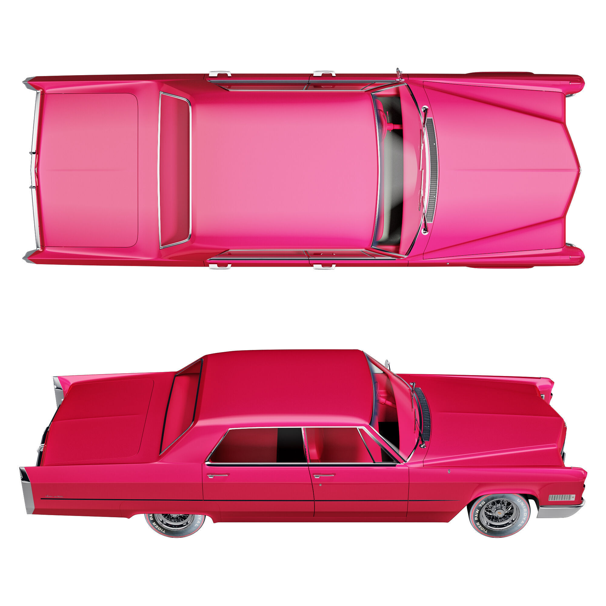 Cadillac sedan de ville 1966 3D model_8