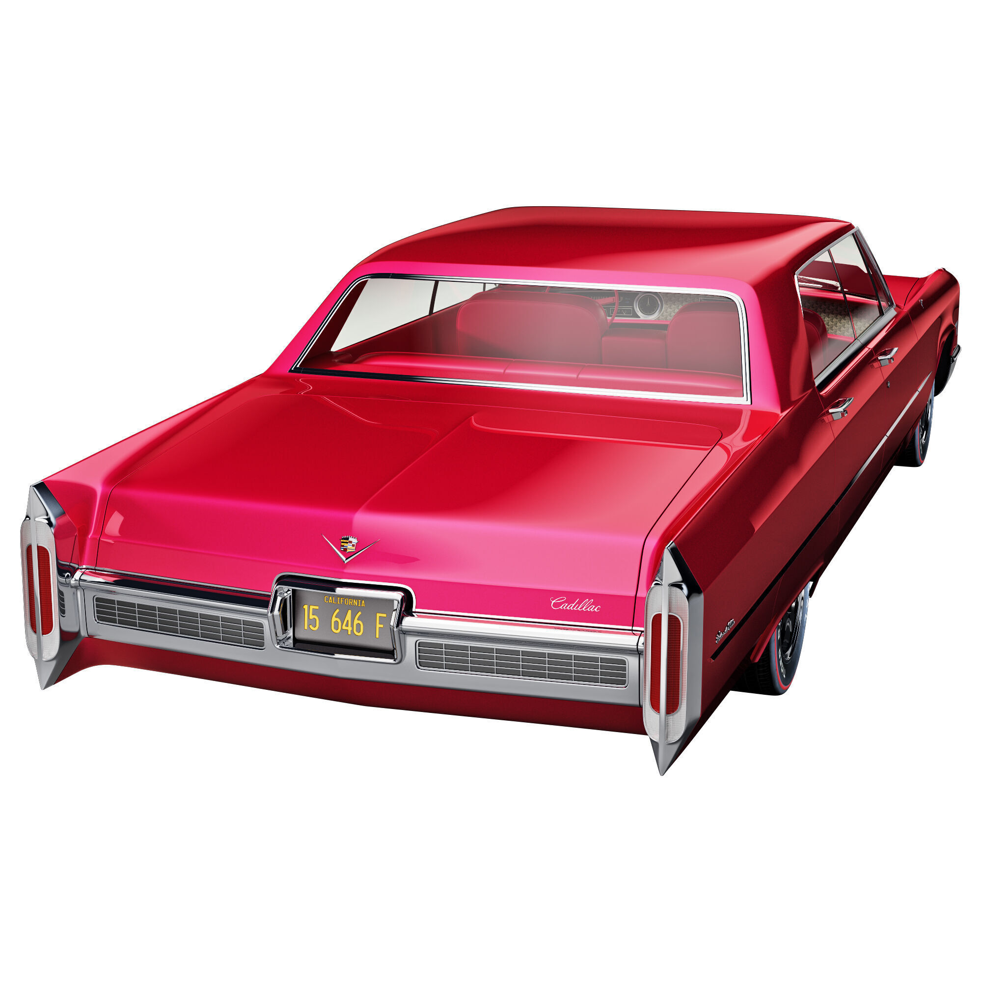 Cadillac sedan de ville 1966 3D model_10