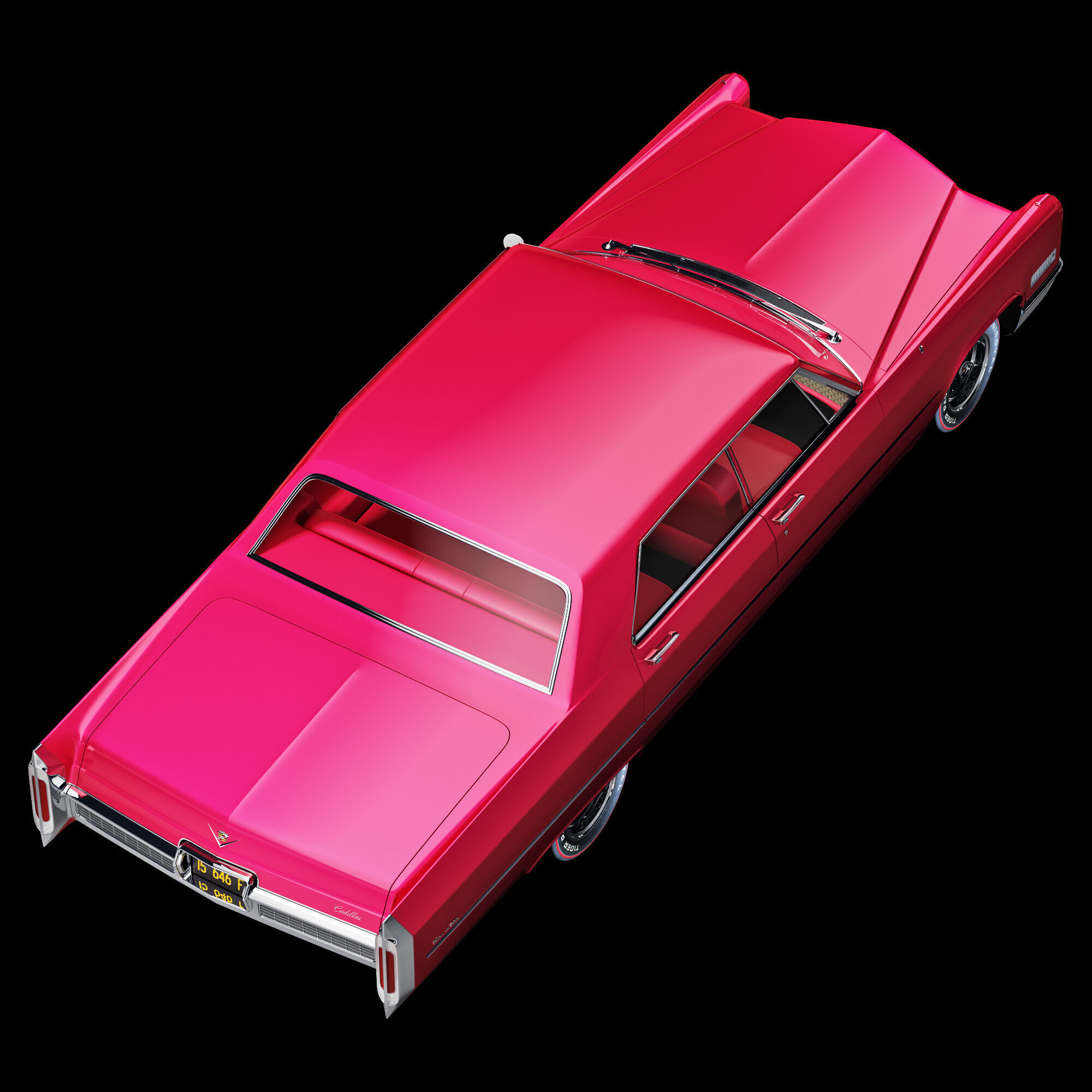 Cadillac sedan de ville 1966 3D model_20