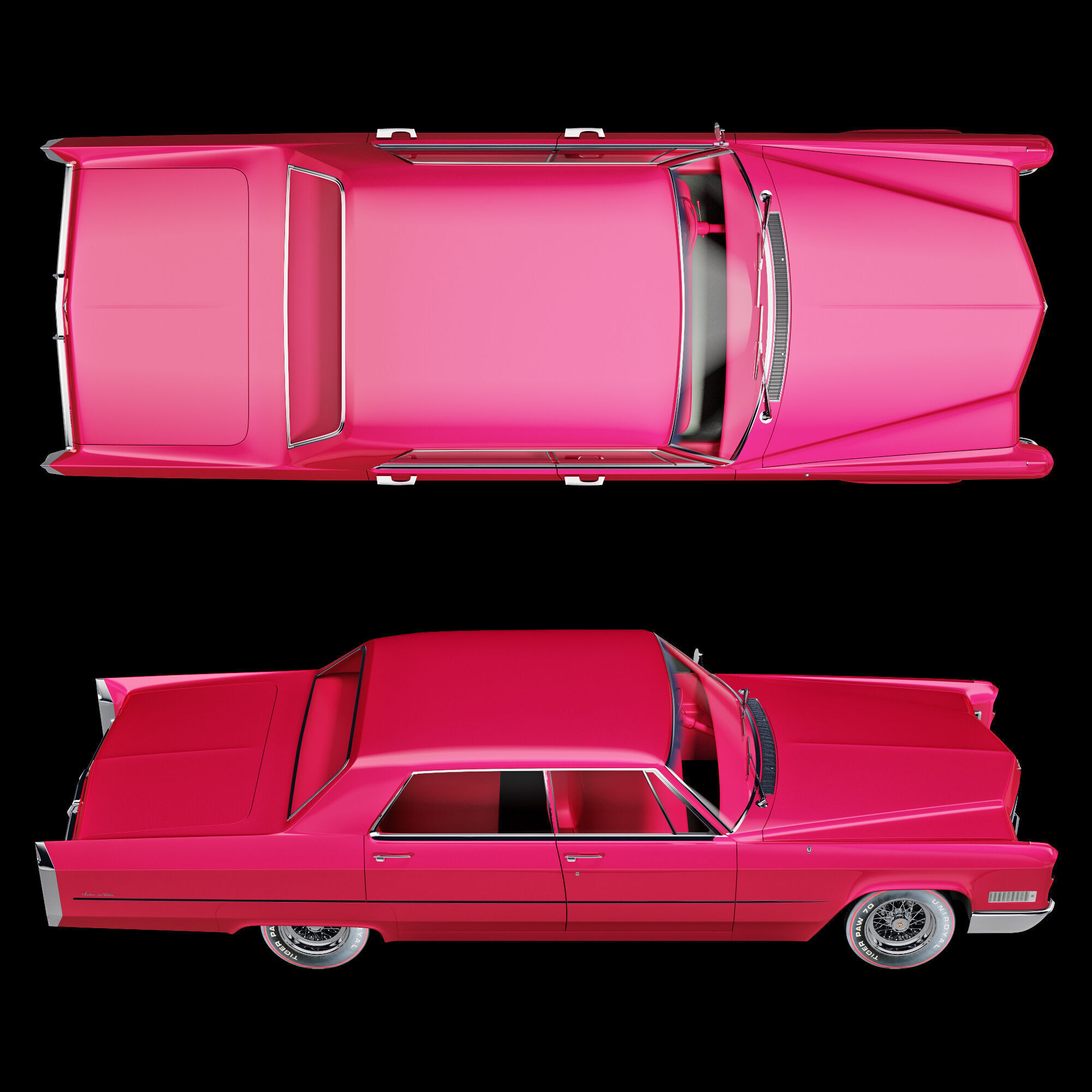 Cadillac sedan de ville 1966 3D model_21