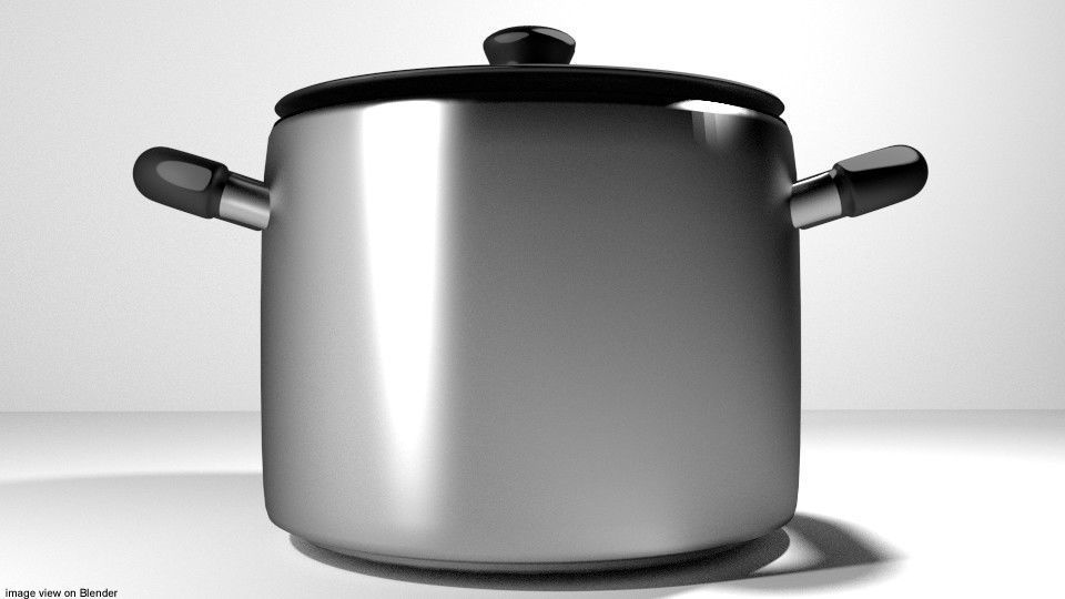 Cookware - Stock pot 3D model_1