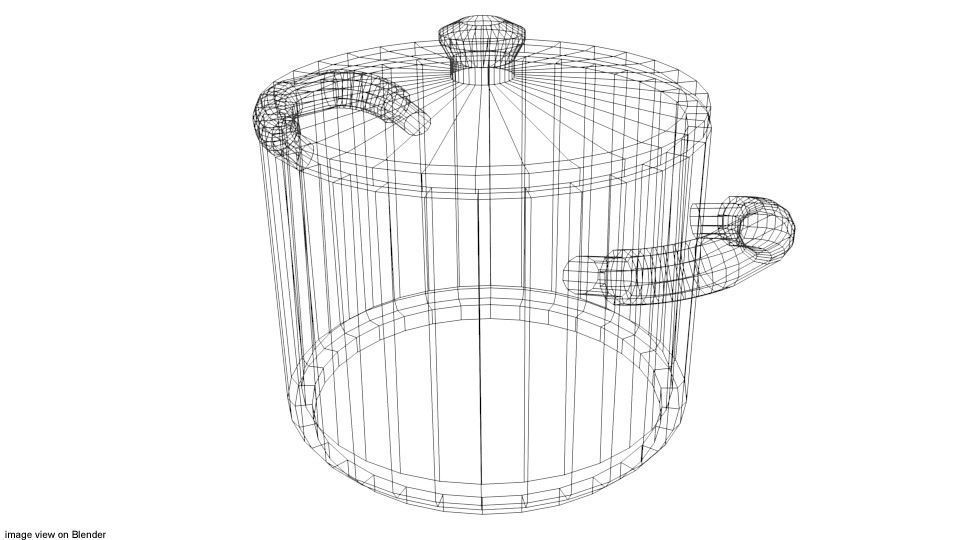 Cookware - Stock pot 3D model_3