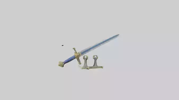 Royal Sword model Low-poly 3D model