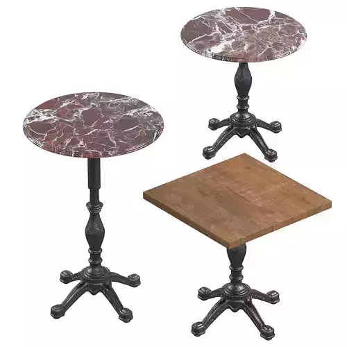 Restaurant table with cast iron base