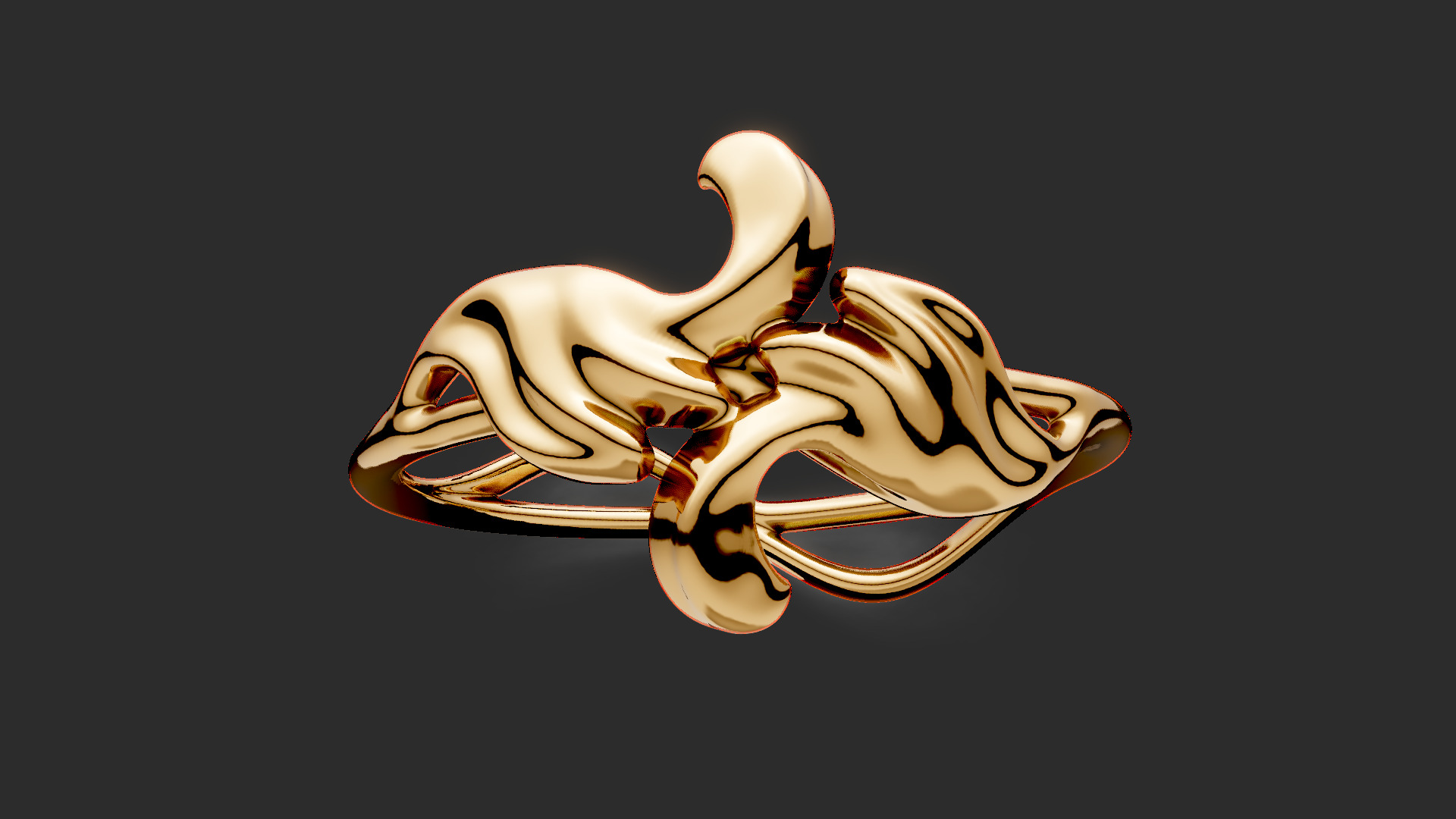 Ornament Bypass ring  3D print model_5