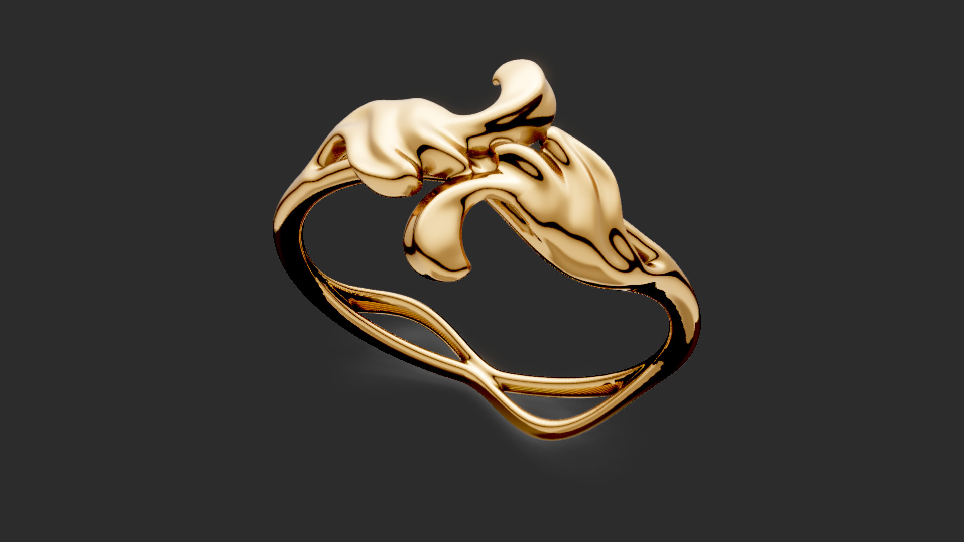Ornament Bypass ring  3D print model_2