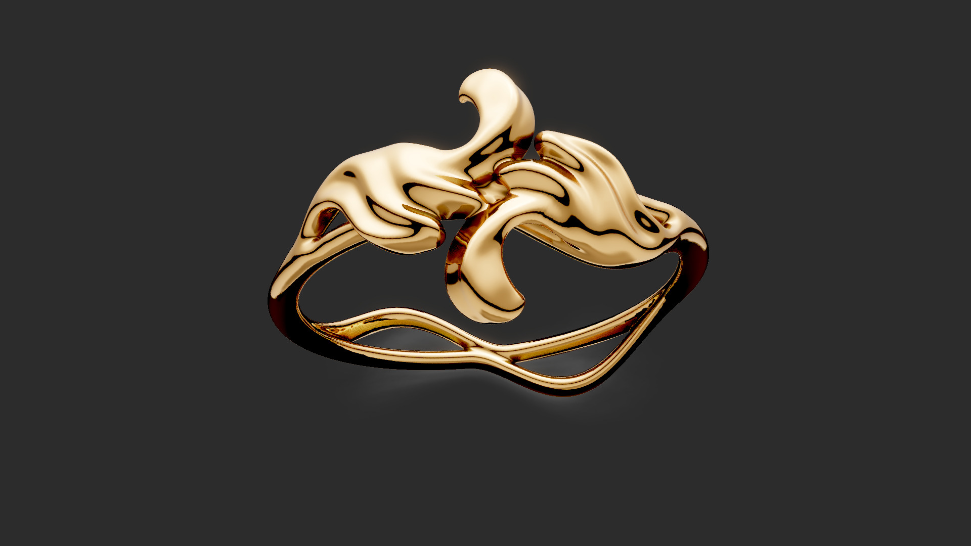 Ornament Bypass ring  3D print model_1