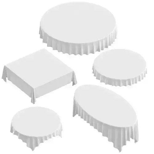 Set of tablecloths for round and square tables 3D model