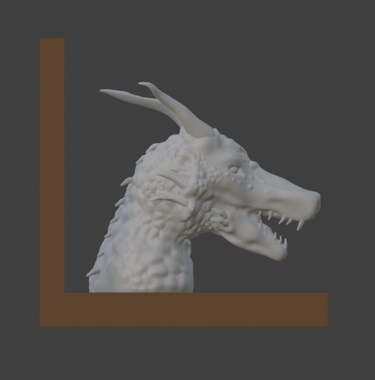 Dragon Bookend 3D Printable 3D model_3