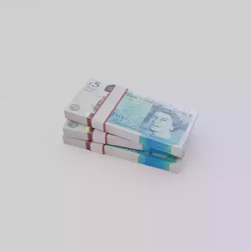 5 Pound sterling GBP Currency Low-poly 3D model