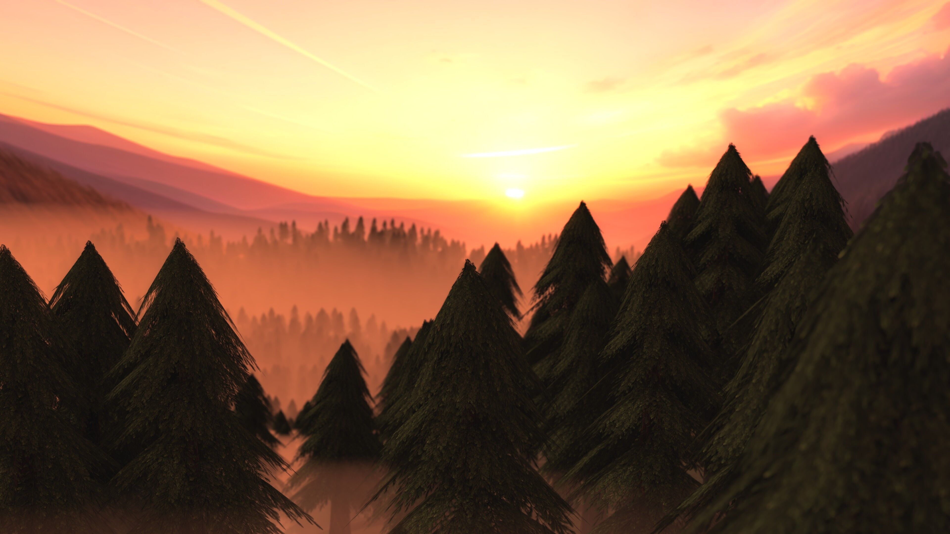 Stylized LowPoly Tree Pack Low-poly 3D model_7