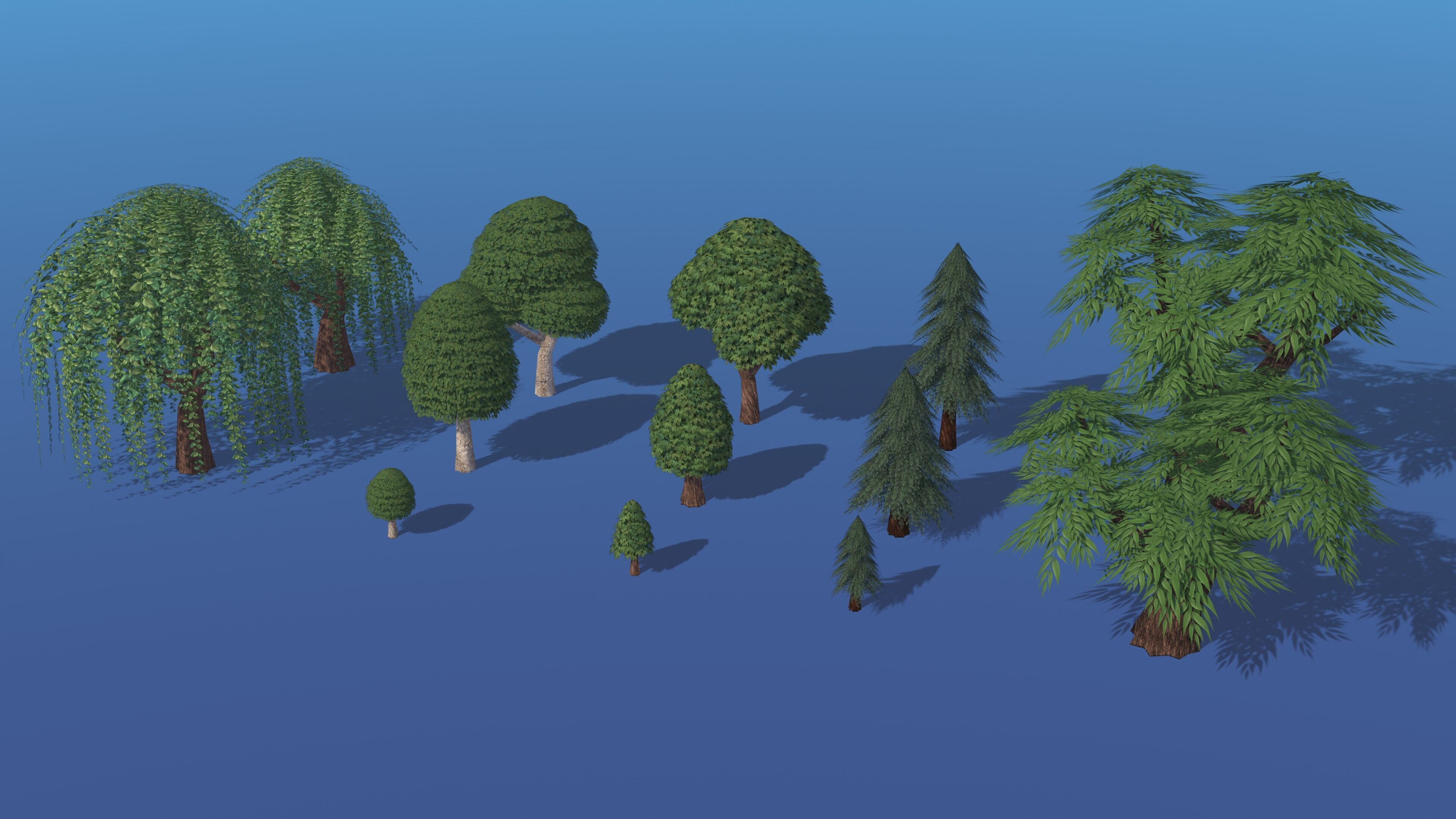 Stylized LowPoly Tree Pack Low-poly 3D model_1