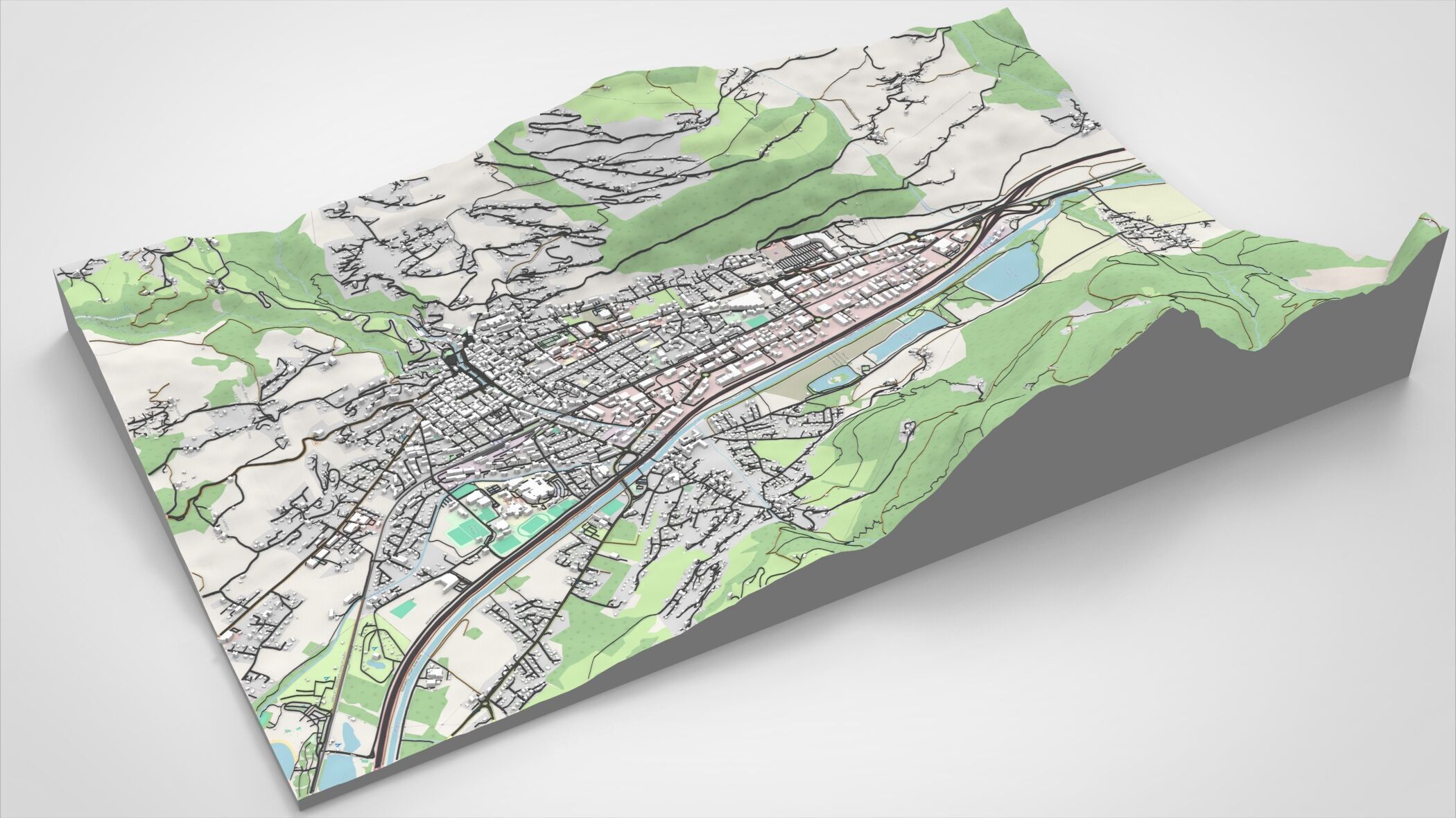 Cityscape Sallanches France  3D model_3