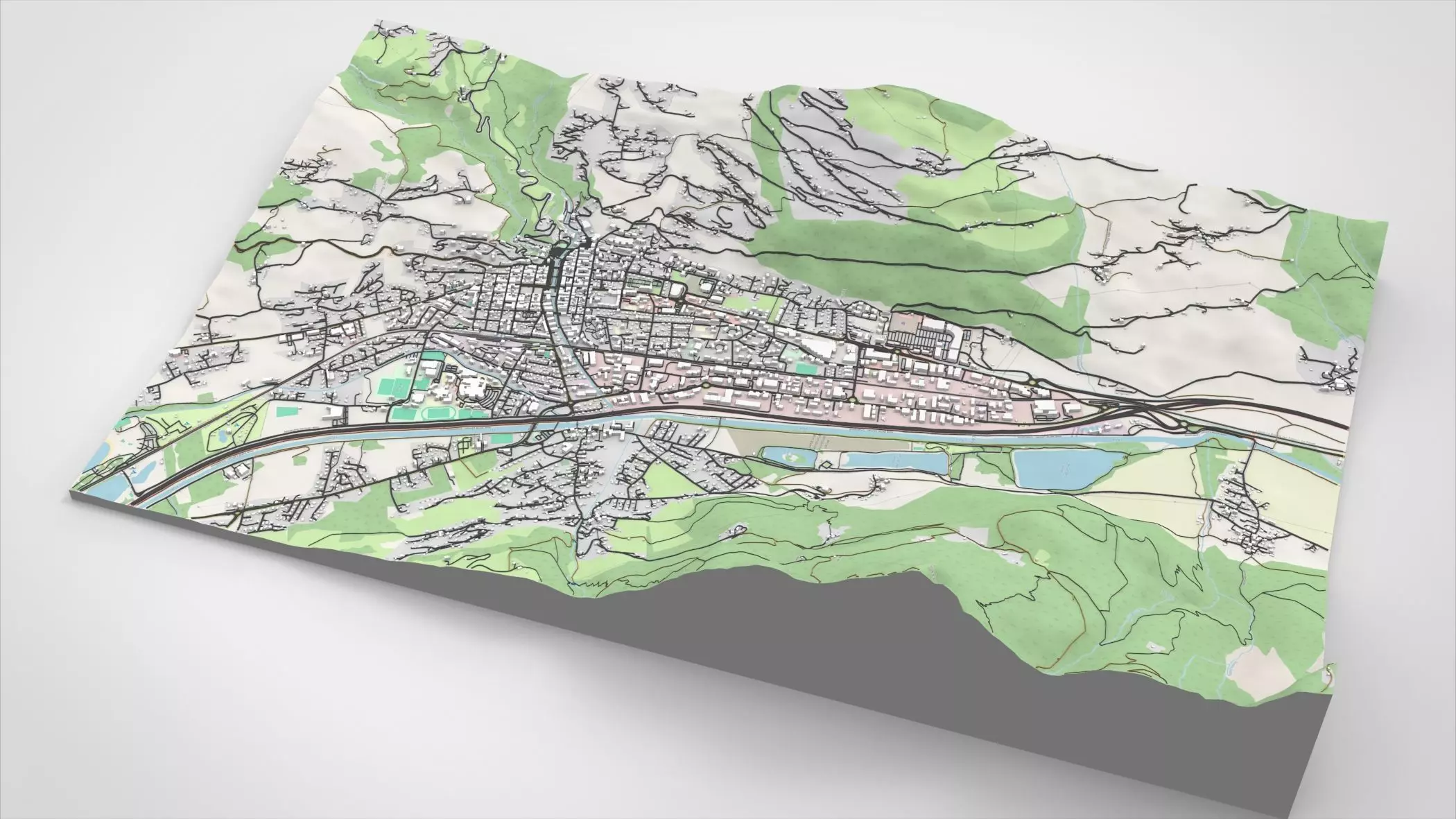 Cityscape Sallanches France  3D model_0