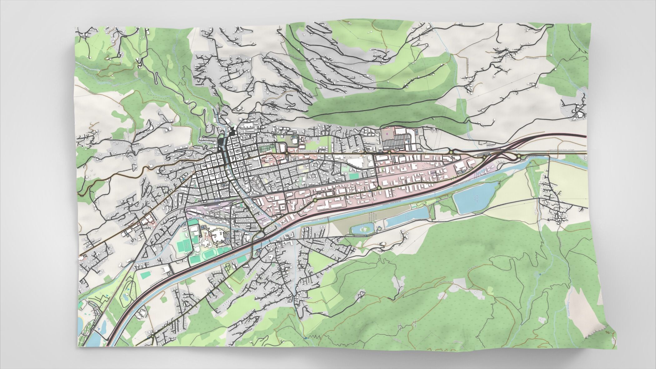 Cityscape Sallanches France  3D model_6