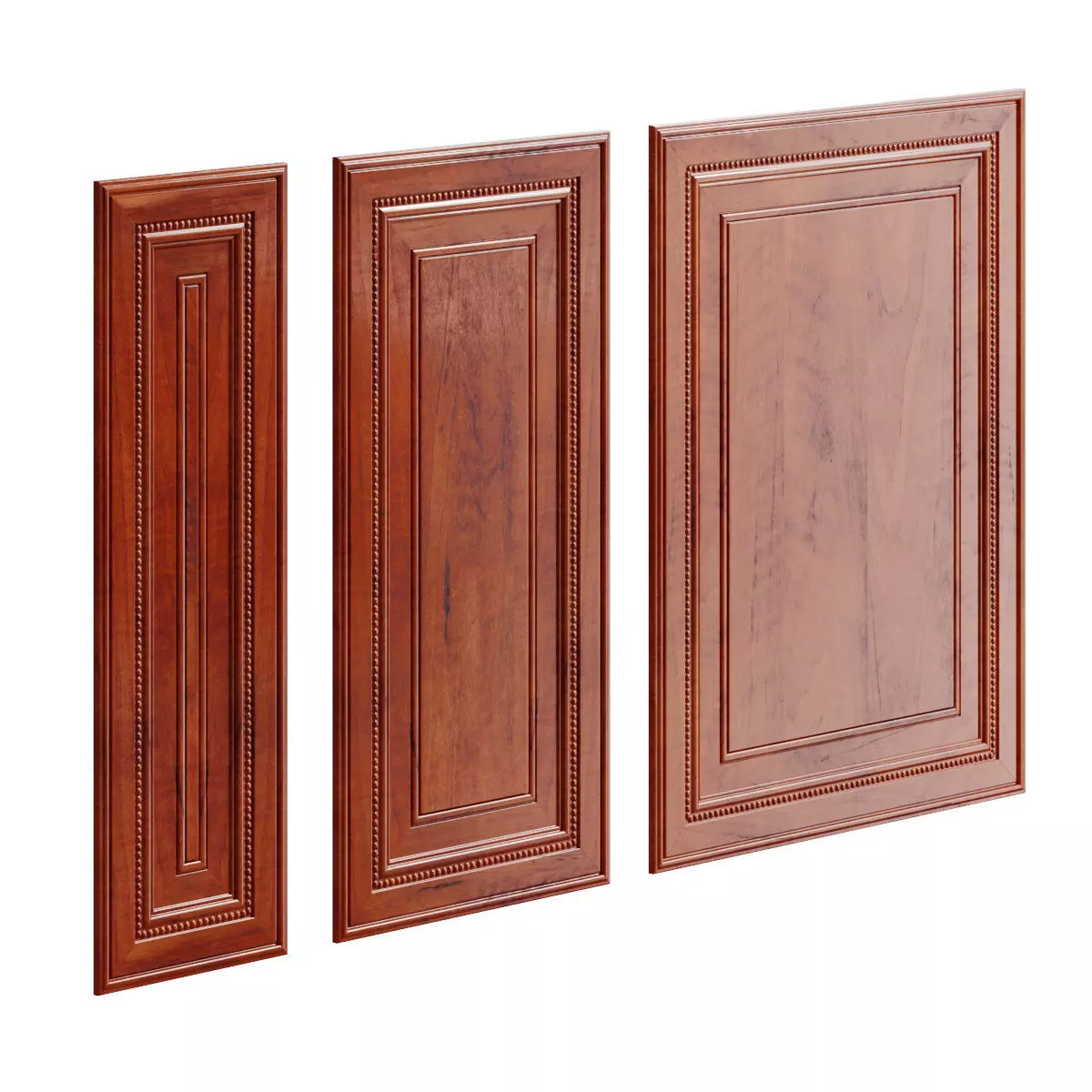 Classic wooden wall panels Free 3D model_0