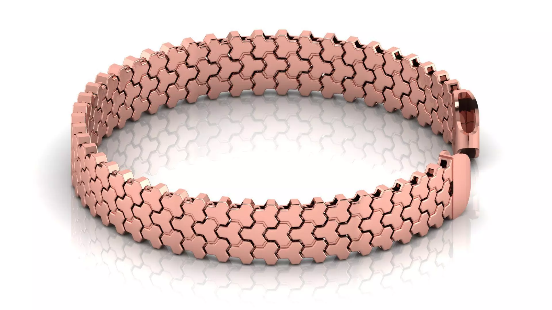 12 mm 3 Row Armor Spiral Full Bracelet ready to print 3D print model_0