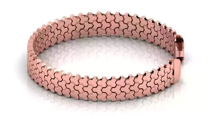 12 mm 3 Row Armor Spiral Full Bracelet ready to print