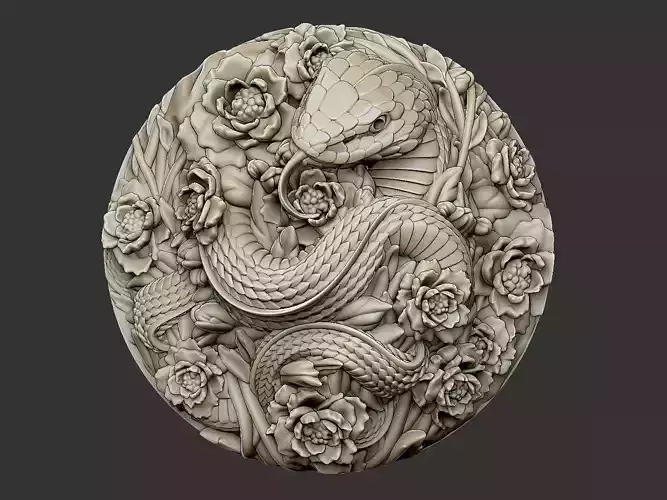 Snake design serpent python anaconda mamba poison pendant cobra