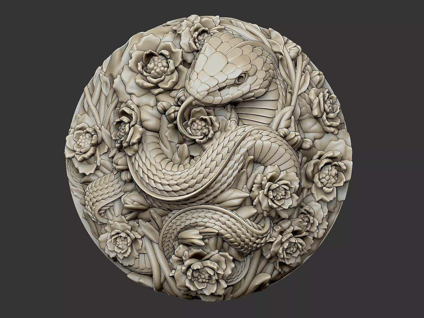 Snake design serpent python anaconda mamba poison pendant cobra 3D print model_0