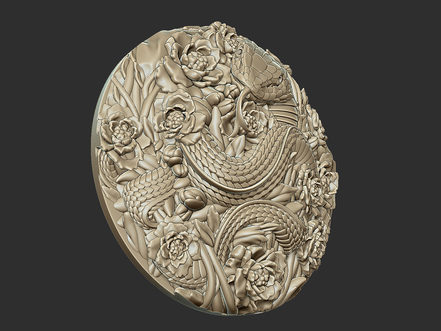 Snake design serpent python anaconda mamba poison pendant cobra 3D print model_1