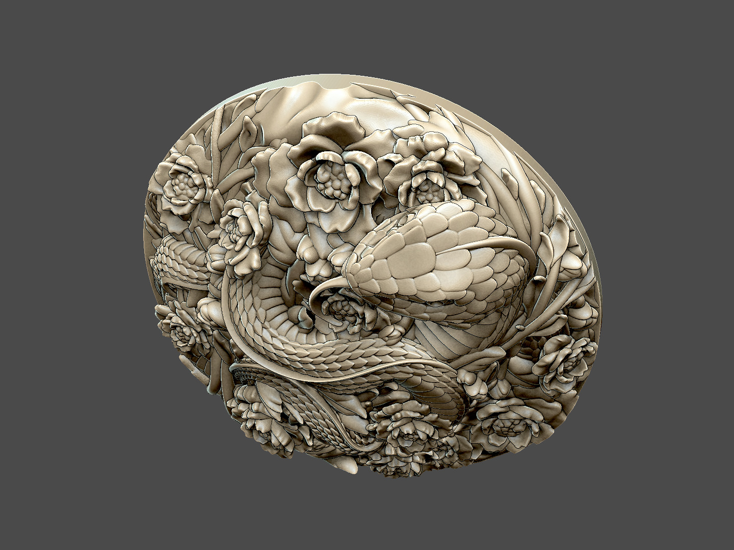 Snake design serpent python anaconda mamba poison pendant cobra 3D print model_3