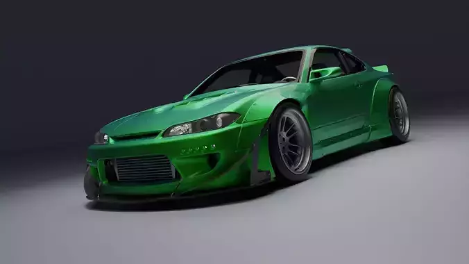 Nissan Silvia S15 Low-poly 3D model