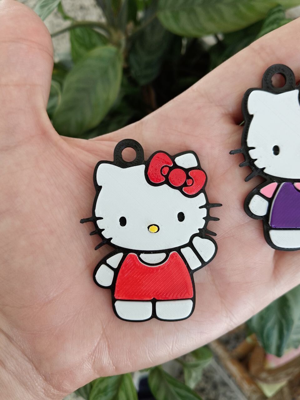 Hello Kitty And Chococat keychains 3D print model_8