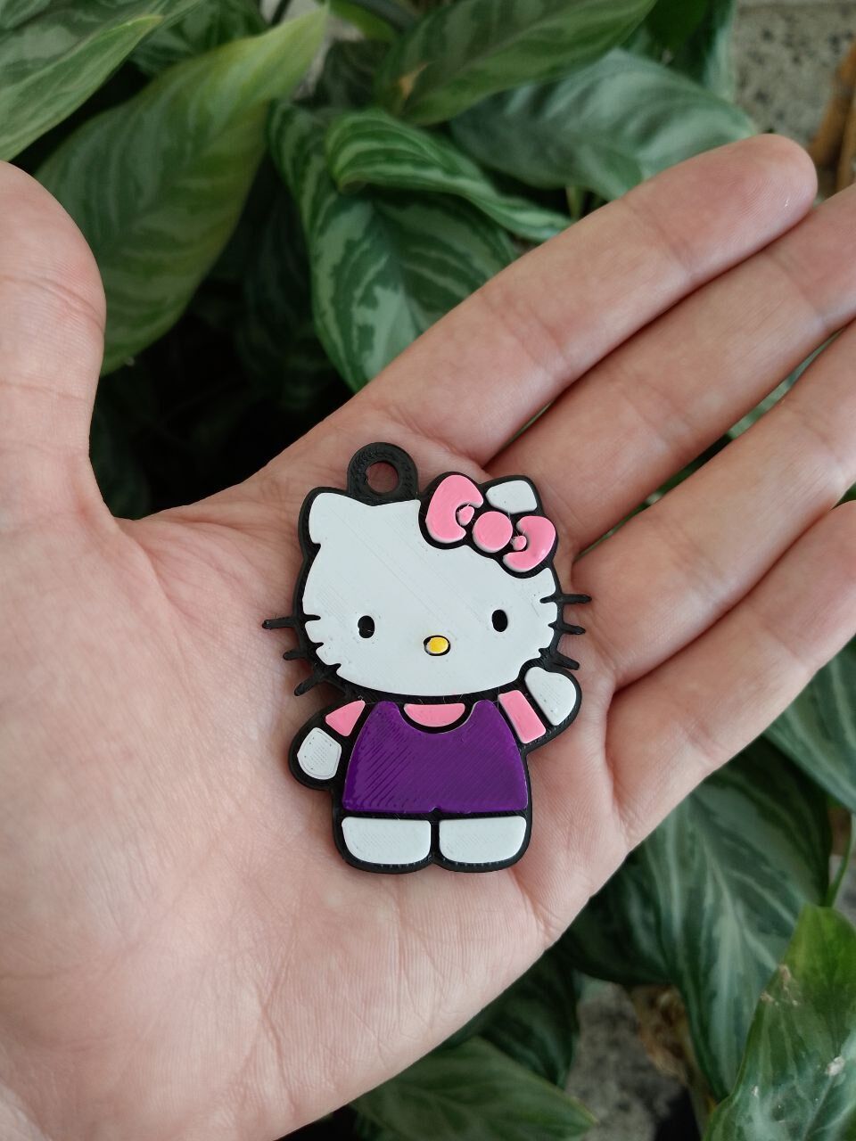 Hello Kitty And Chococat keychains 3D print model_2