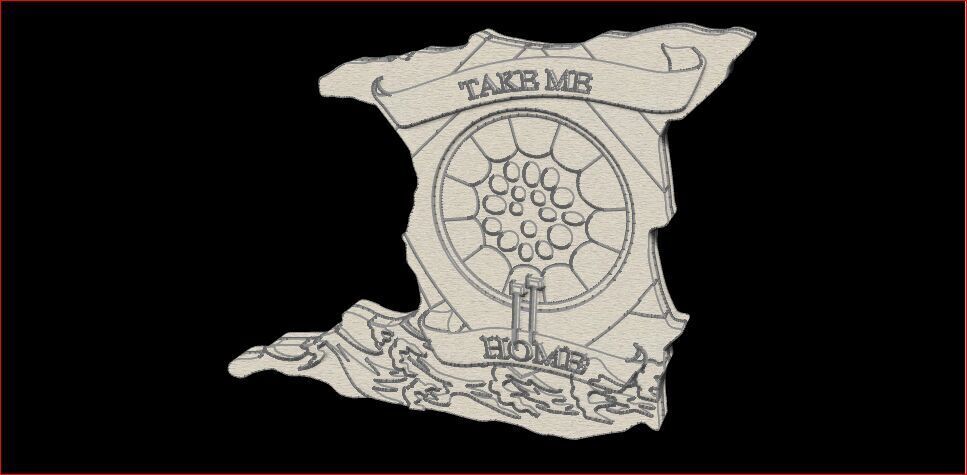 Trinidad Tobago Pendant 3D model_2