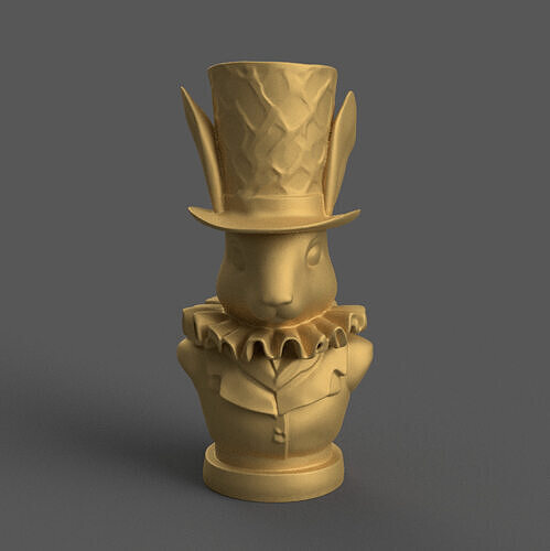 Vintage Bunny Bust Statue 3D STL File for Home Decor 3D print model