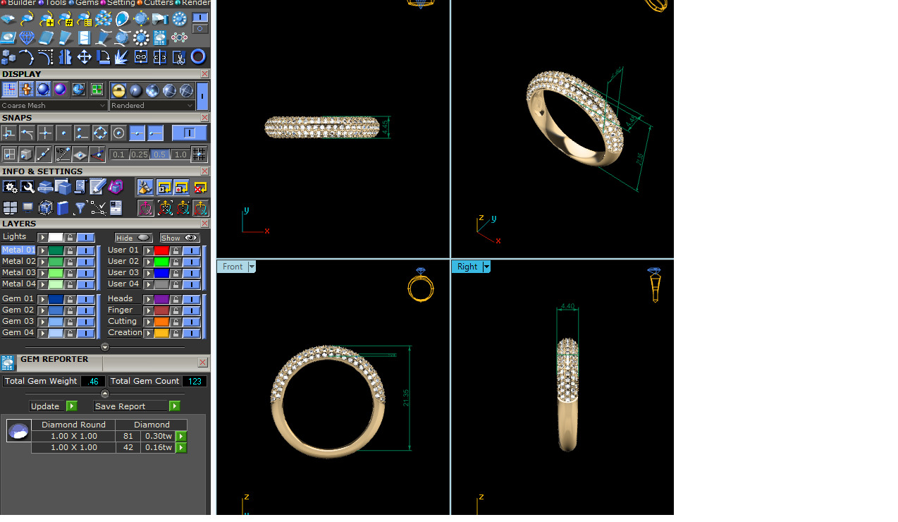 Women Ring Render 3dm STL OBJ FBX Details 3D print model_11