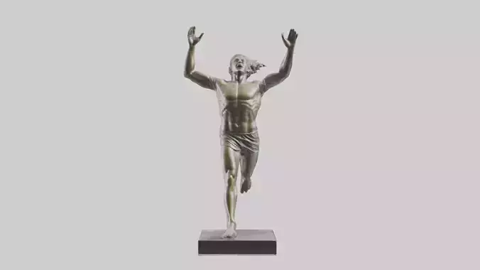 Runner with Arms Raised statue model